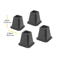 slide 5 of 9, Whitmor Bed Risers, 4 ct