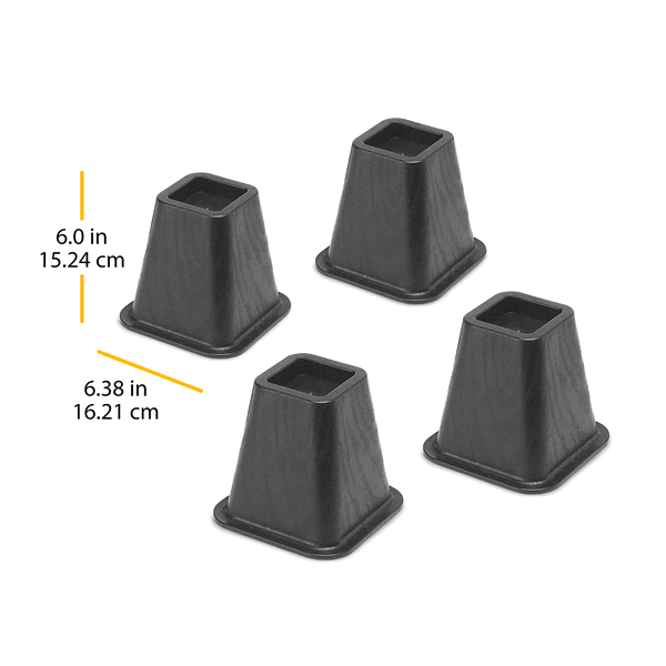 slide 6 of 9, Whitmor Bed Risers, 4 ct