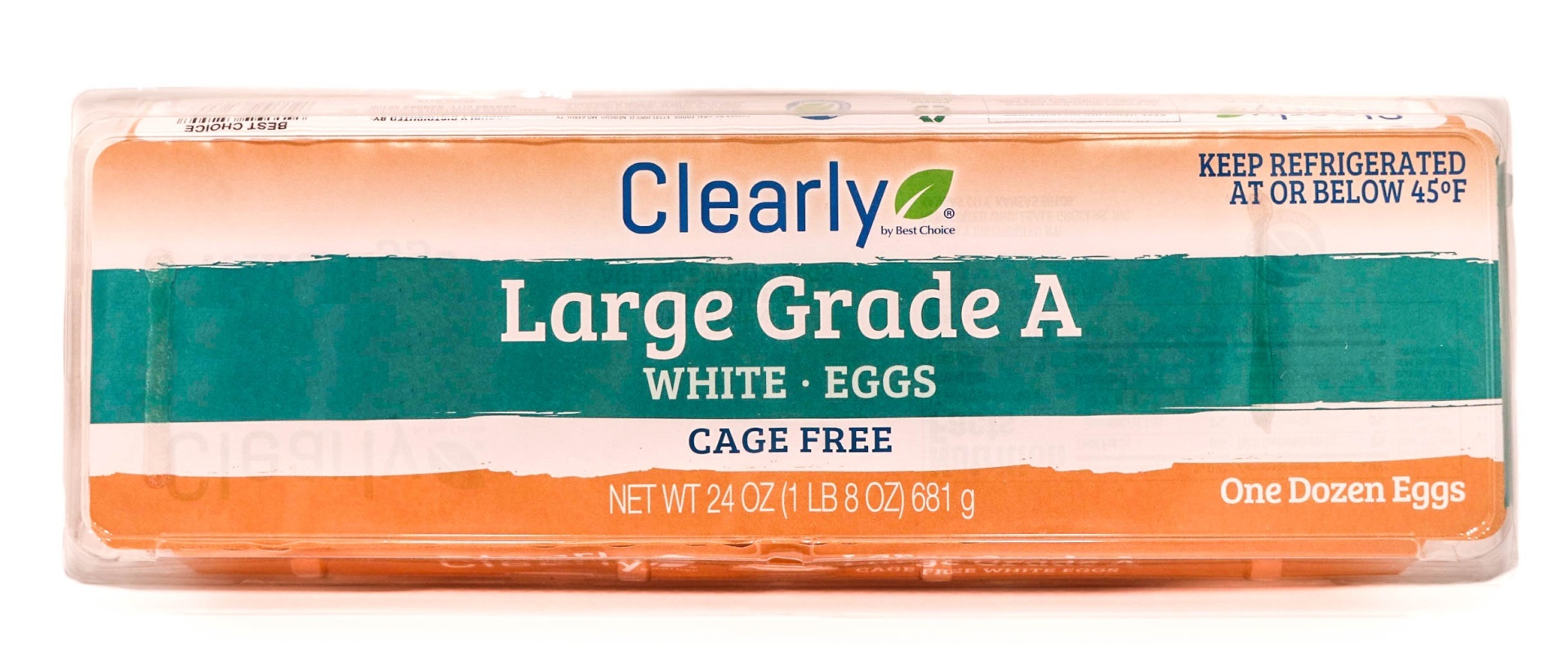 slide 1 of 1, Clearly Organic Cage Free Large Grade A White Eggs, 1 doz