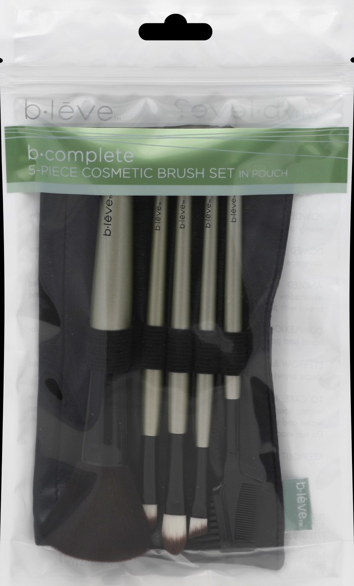 slide 5 of 6, Topco B*Leve Cosmetic Brush Set, 5 ct