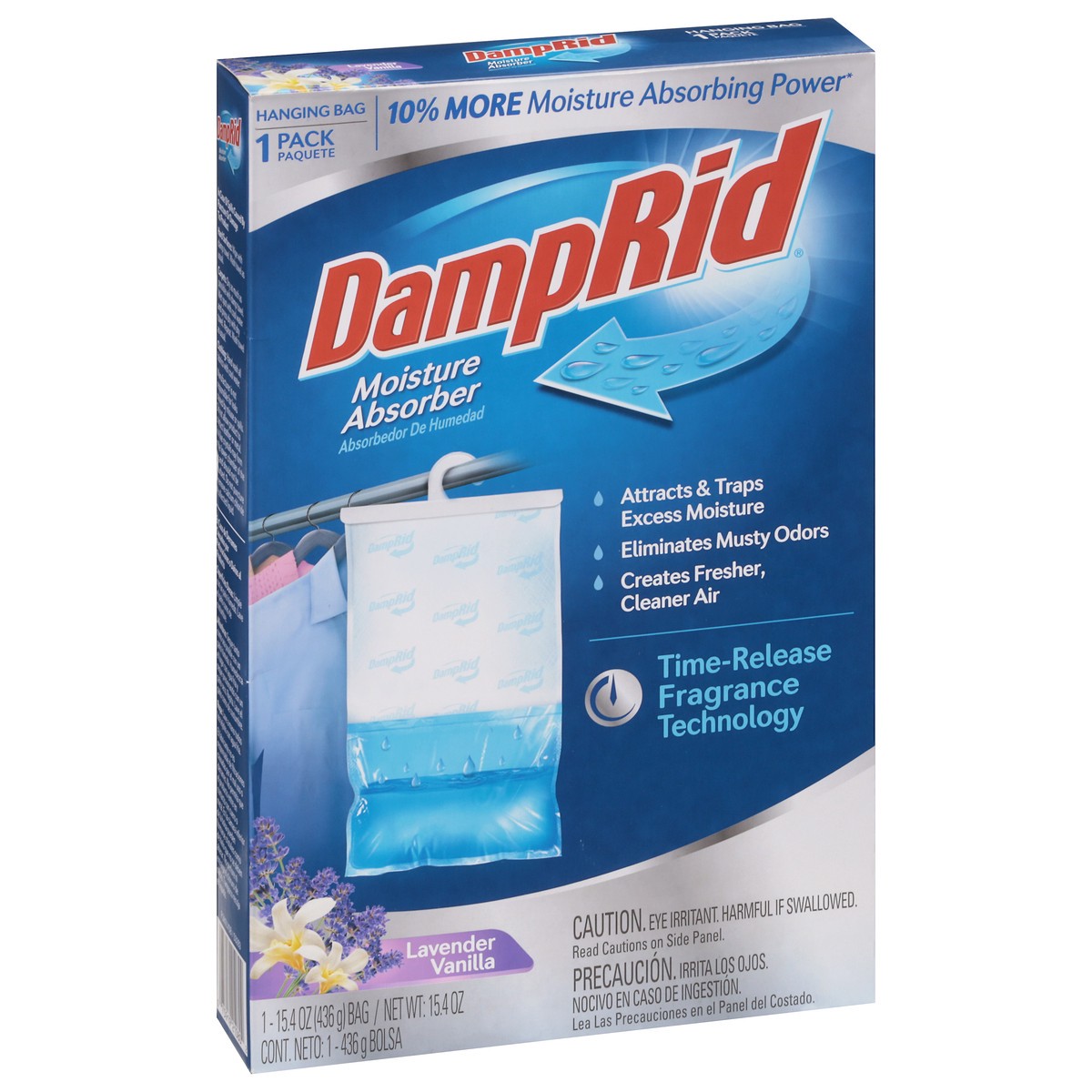 slide 2 of 9, DampRid 1 Pack Hanging Bag Lavender Vanilla Moisture Absorber 1 ea, 1 ct