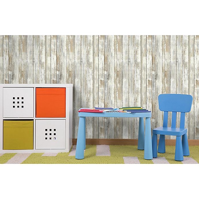 slide 2 of 4, Elementem Photography Roommates Distressed Wood Peel & Stick Decor, 1 ct