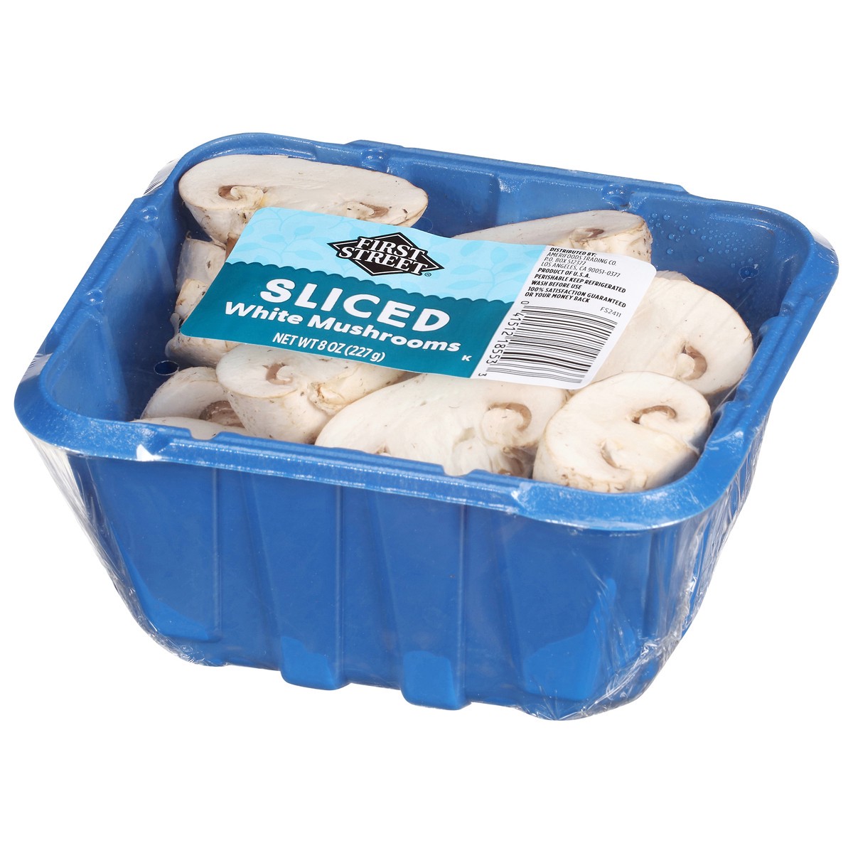 slide 2 of 4, First Street Mushrooms White Sliced, 8 oz