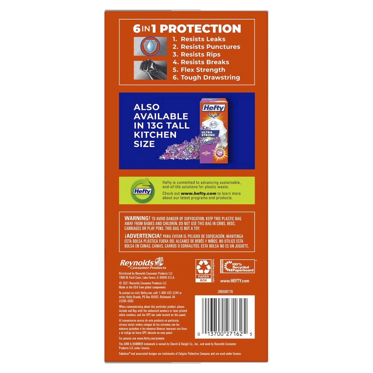 slide 11 of 29, Hefty Ultra Strong Large Drawstring Fabuloso Scent Trash Bags 25 ea, 25 ct