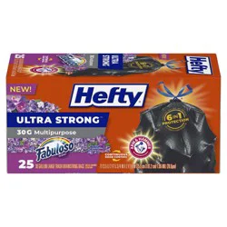 Hefty Ultra Strong Large Drawstring Fabuloso Scent Trash Bags 25 ea