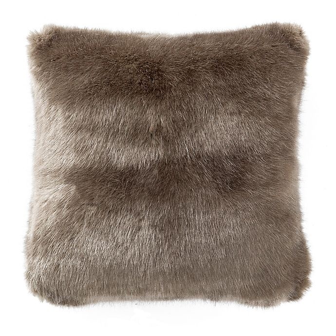 slide 1 of 1, Waterford Carrick Faux Fur Throw Pillow - Gold, 1 ct