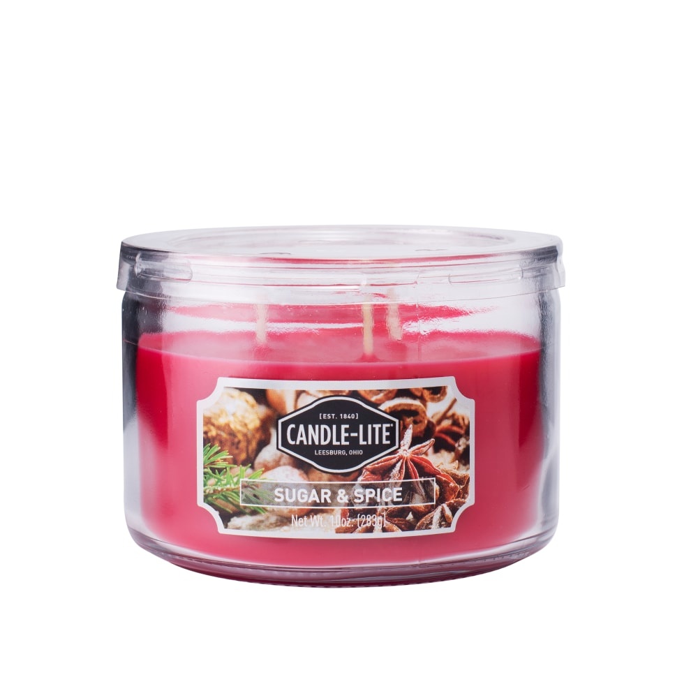 slide 1 of 1, Candle-Lite 3 Wick Scented Candle - Sugar & Spice, 10 oz