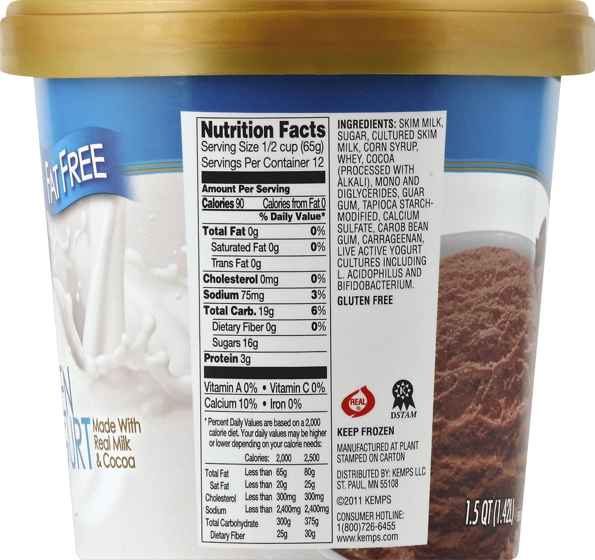 slide 2 of 4, Kemps Frozen Yogurt 1.5 qt, 1.5 qt