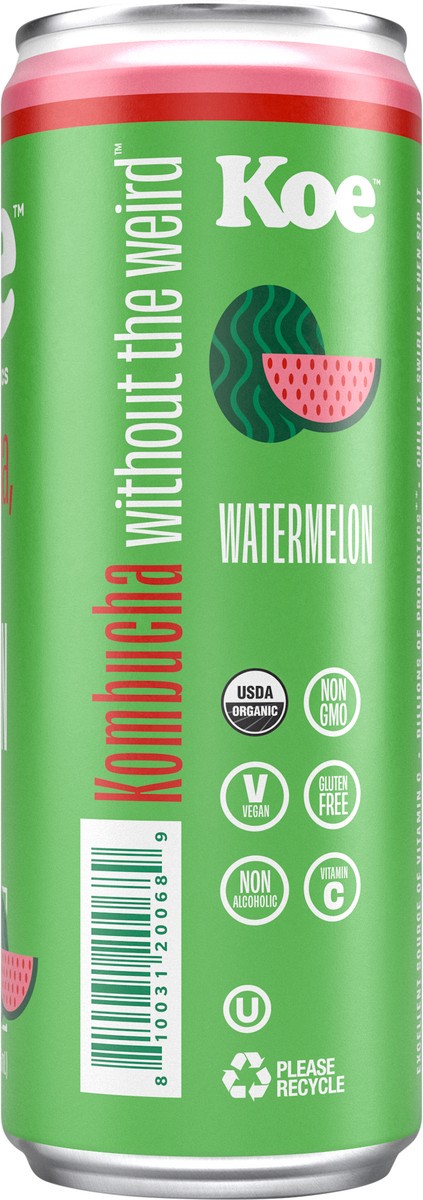 slide 2 of 6, KÖE Organic Kombucha, Watermelon 12 fl oz, 12 oz