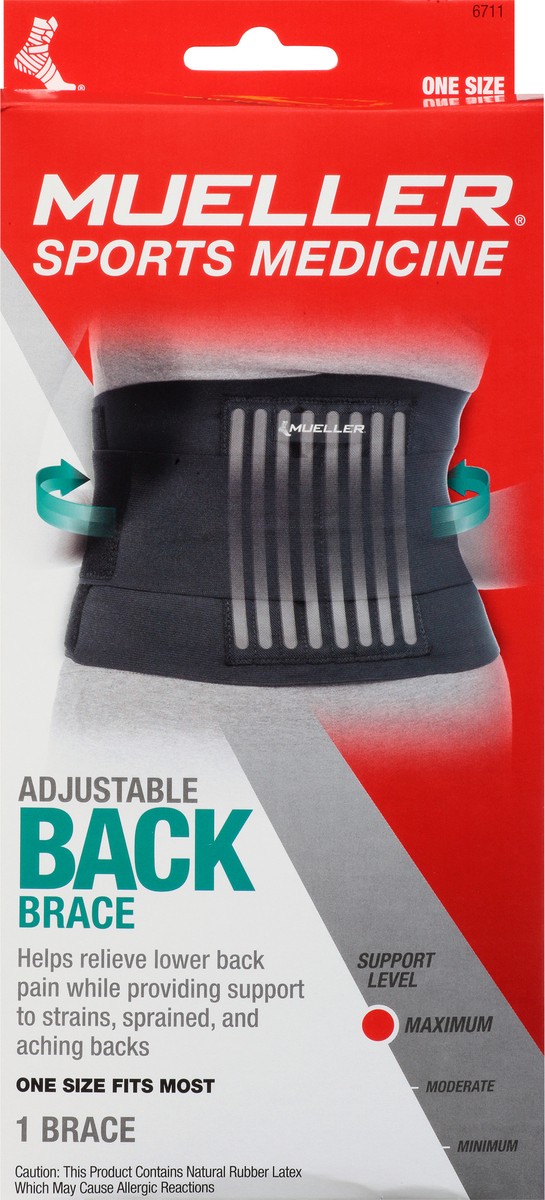 slide 2 of 11, Mueller Maximum Adjustable Back Brace 1 ea, 1 ct