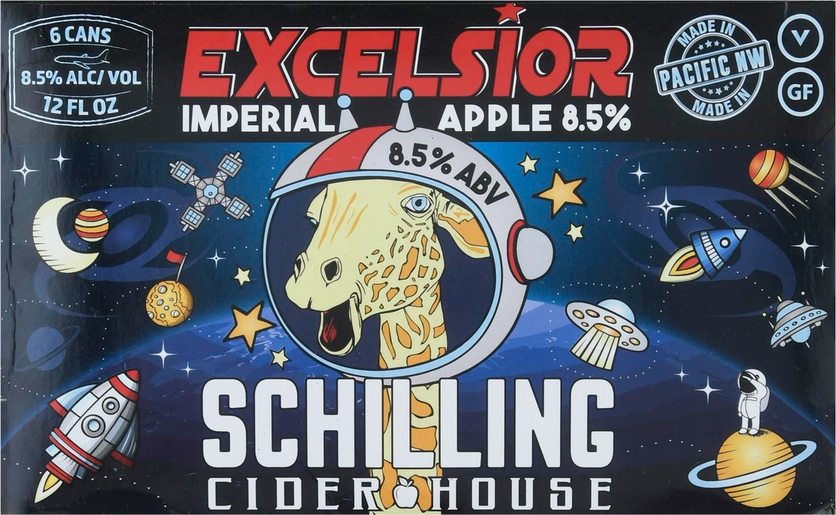 slide 8 of 9, Schilling Cider House Excelsior Imperial Apple Cider 6 - 12 fl oz Cans, 6 ct; 12 oz