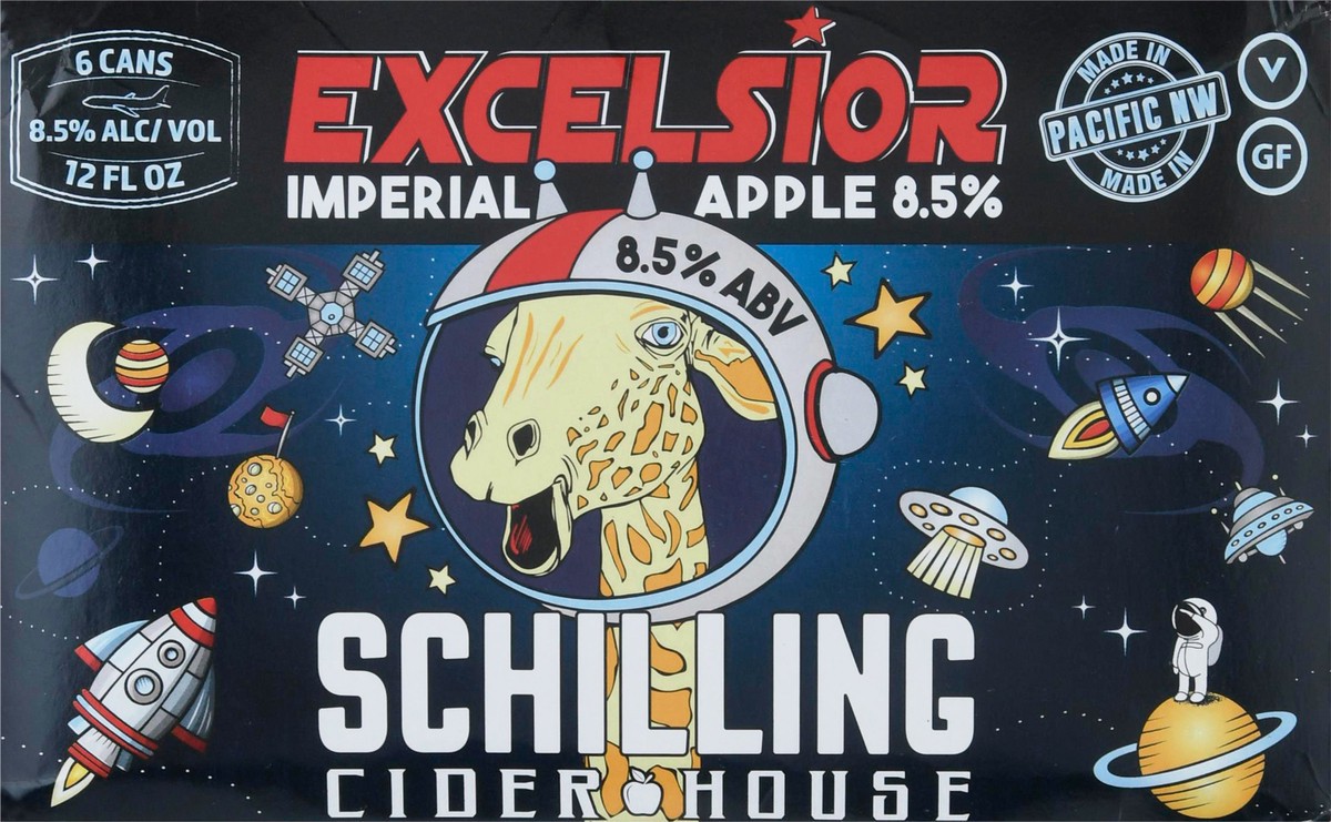 slide 2 of 9, Schilling Cider House Excelsior Imperial Apple Cider 6 - 12 fl oz Cans, 6 ct; 12 oz