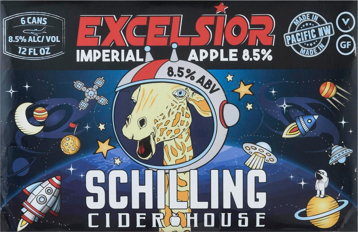 slide 5 of 9, Schilling Cider House Excelsior Imperial Apple Cider 6 - 12 fl oz Cans, 6 ct; 12 oz