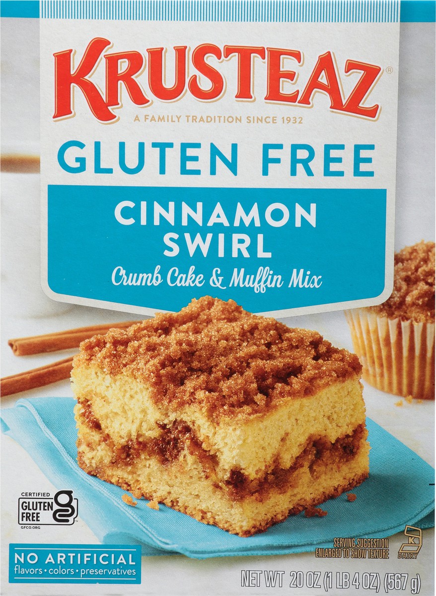 slide 9 of 11, Krusteaz Gluten Free Cinnamon Crumb Cake Mix, 20 oz