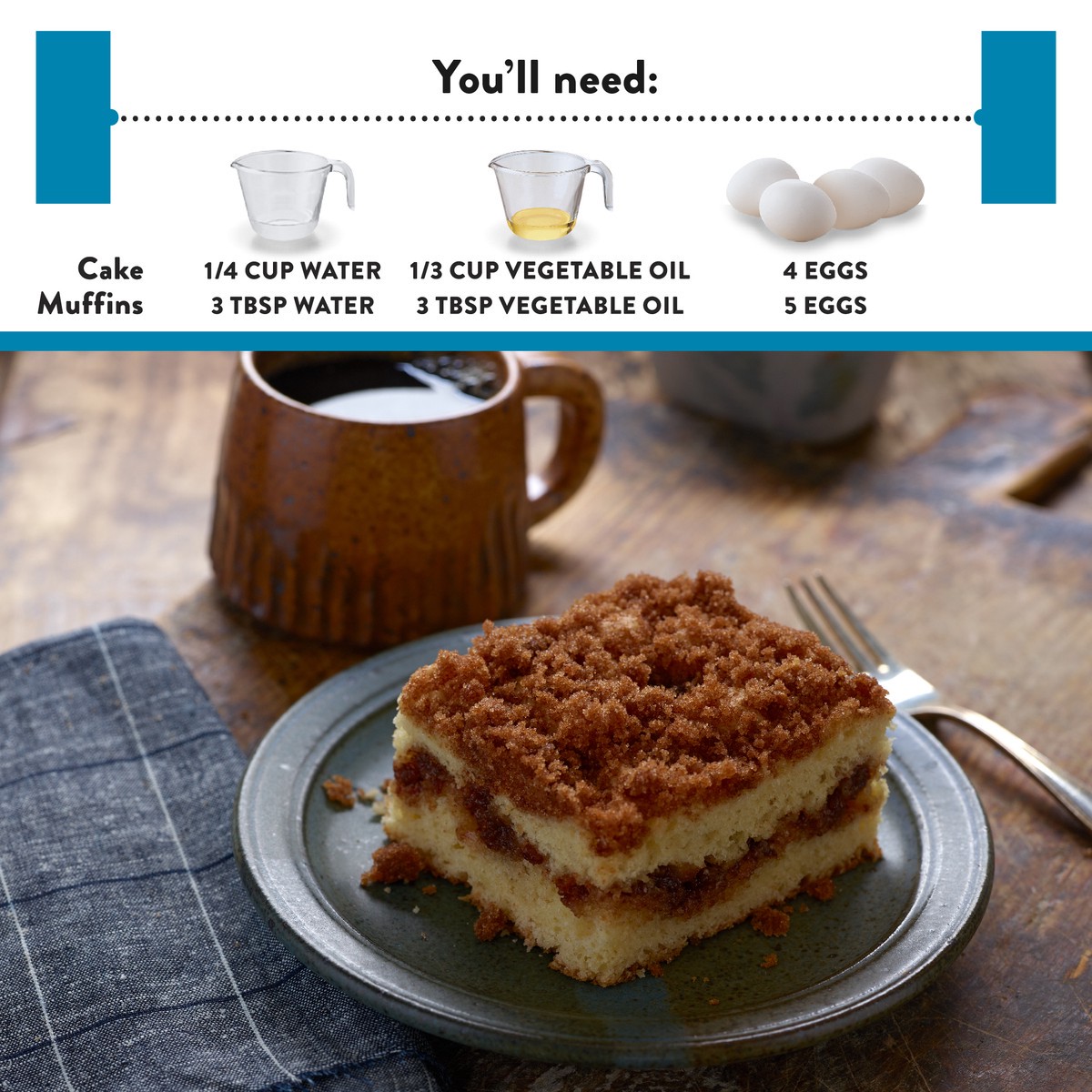 slide 10 of 11, Krusteaz Gluten Free Cinnamon Crumb Cake Mix, 20 oz