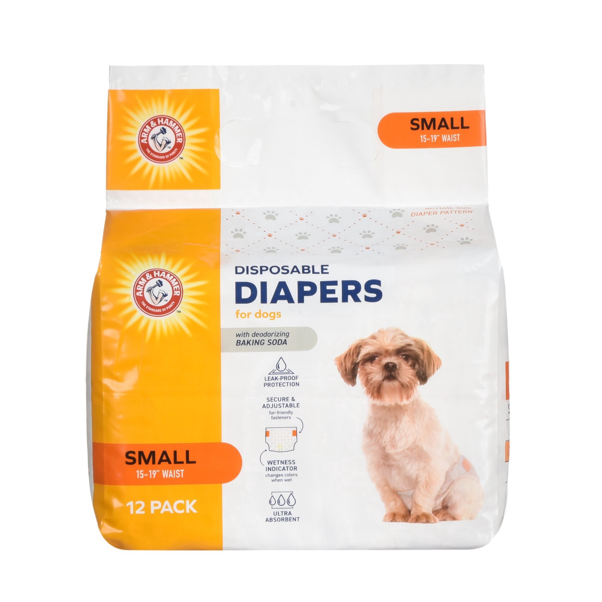 slide 1 of 1, Arm & Hammer Disposable Dog Diapers - Small, 1 ct