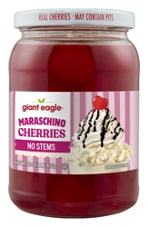 Giant Eagle Maraschino Cherries, No Stems