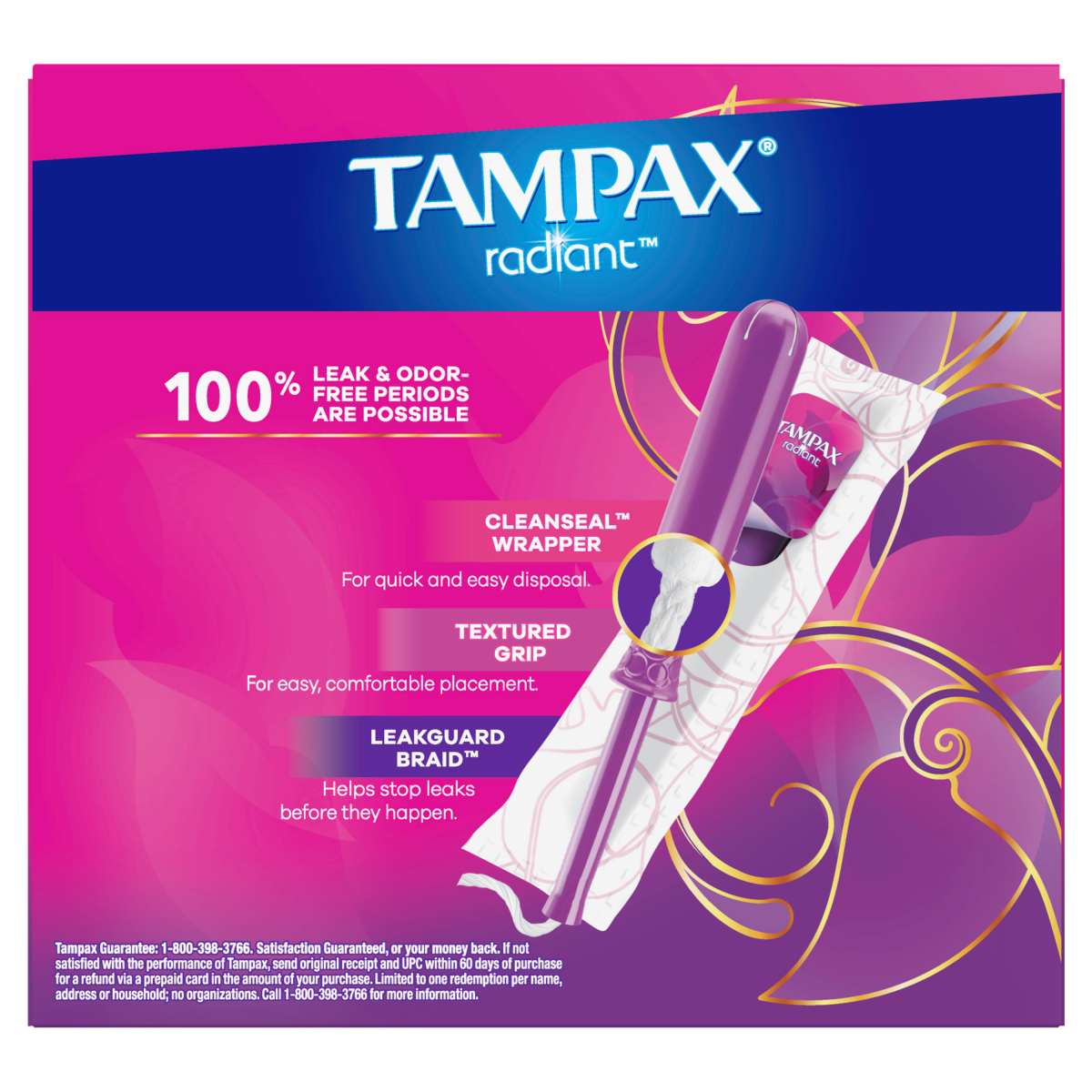 slide 19 of 29, Tampax Radiant Regular/Super/Super Plus Unscented Tampons 28 ea, 32 ct
