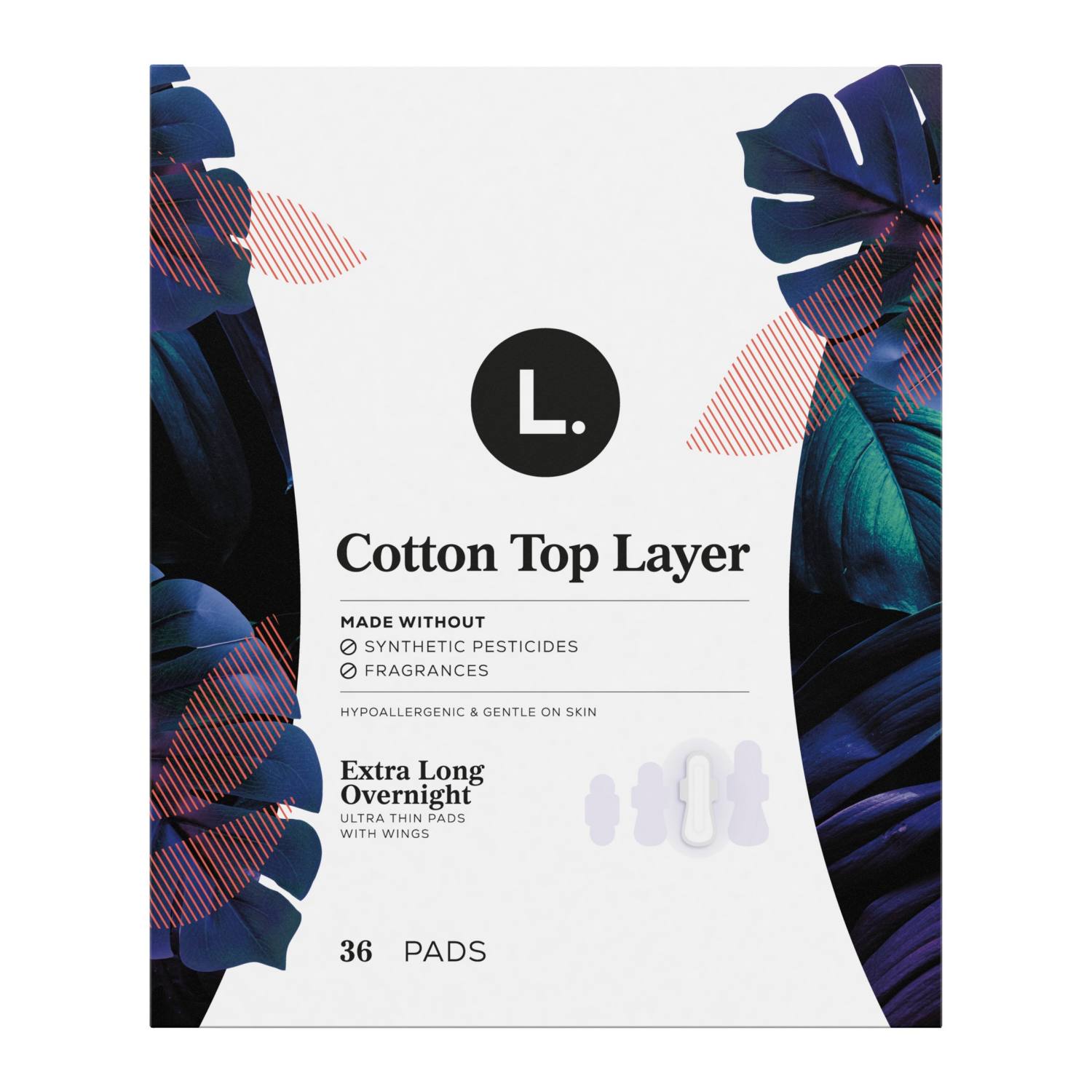 slide 3 of 8, L. Ultra Thin Pads - Overnight Wing, 36 ct