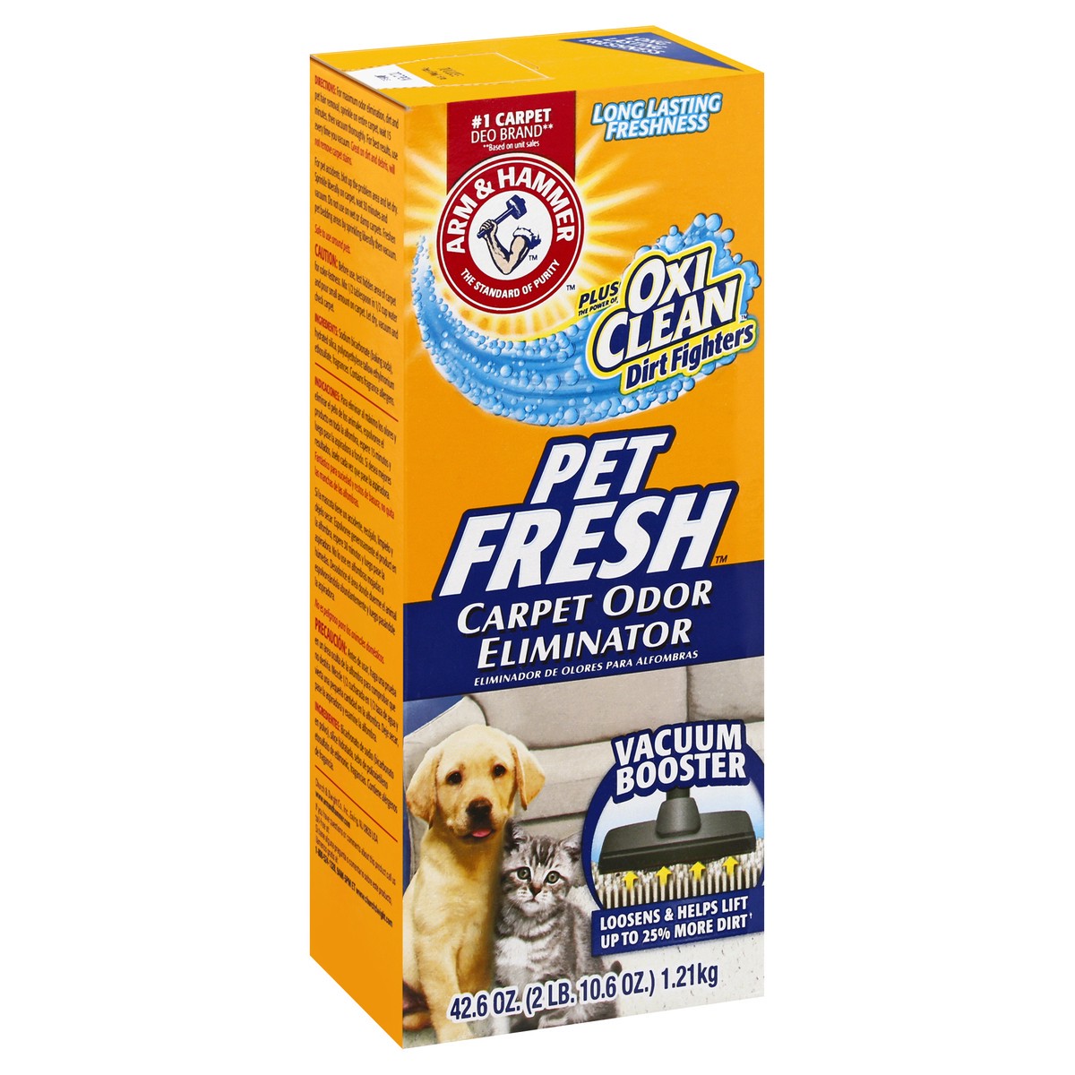 slide 7 of 9, ARM & HAMMER Carpet Odor Eliminator, Pet Fresh, 42.6 oz, 42.60 oz