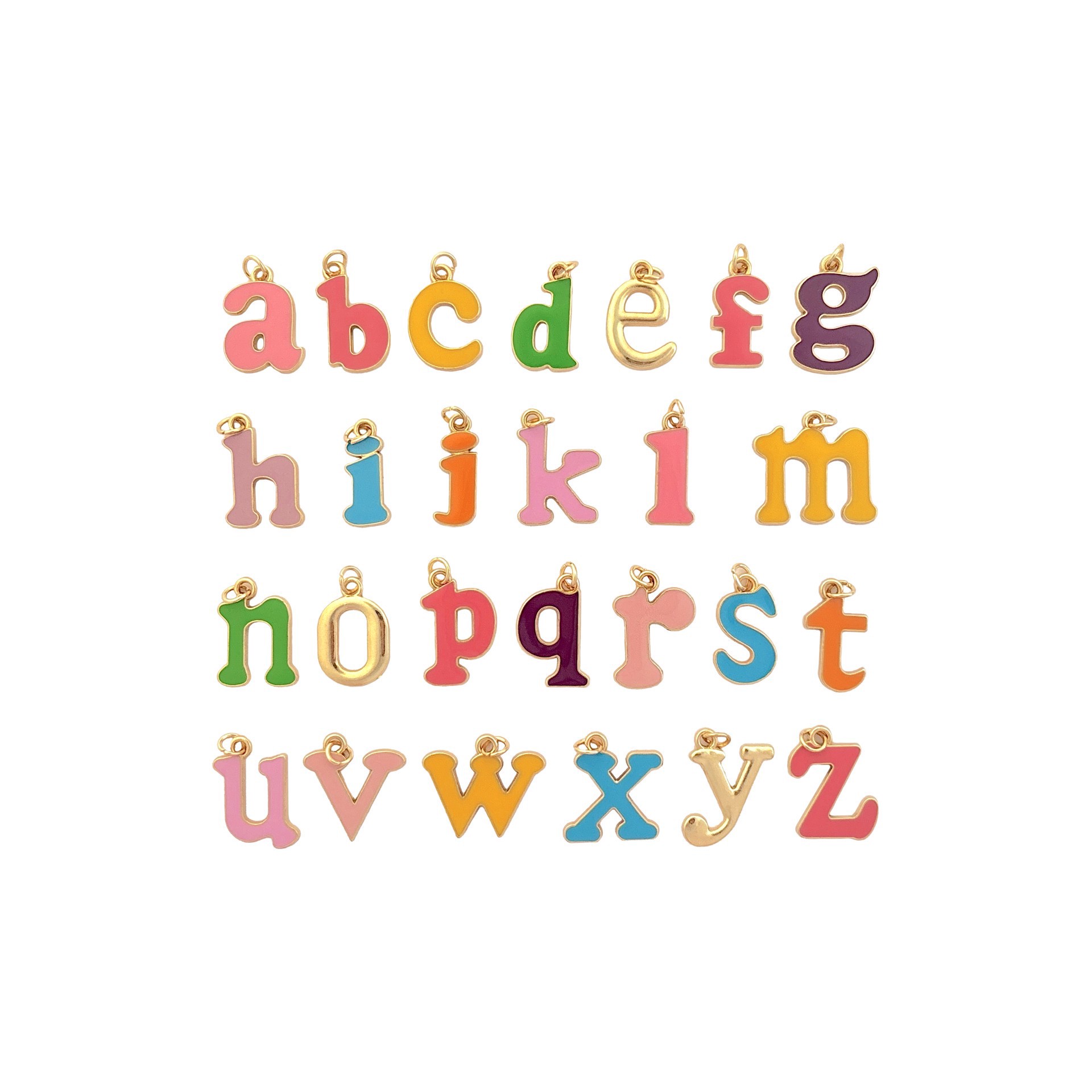 slide 2 of 3, Blue Moon Studio Multicolor Alphabet Charm Set, 1 ct