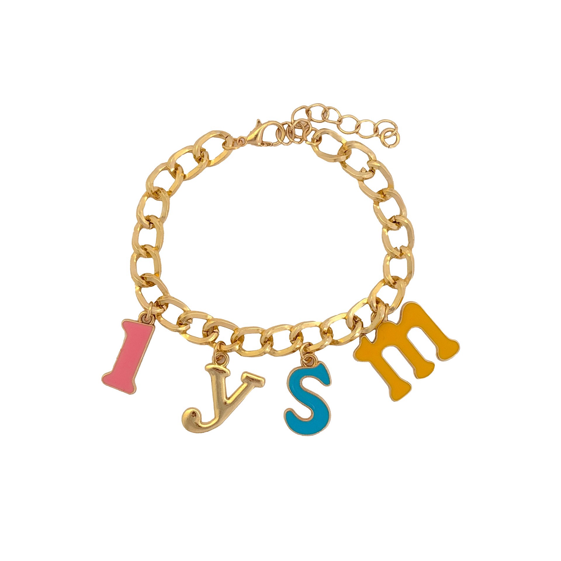 slide 3 of 3, Blue Moon Studio Multicolor Alphabet Charm Set, 1 ct