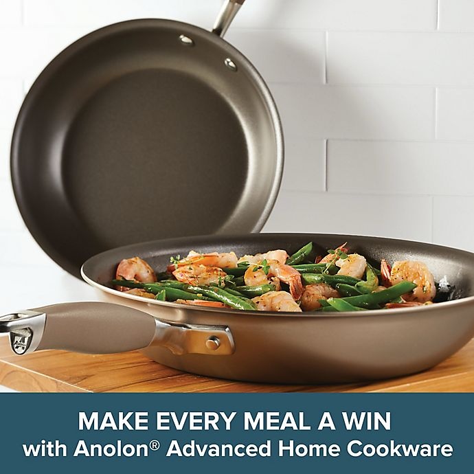 slide 2 of 6, Anolon Advanced Home Nonstick Hard-Anodized Aluminum Frying Pan Set - Bronze, 2 ct