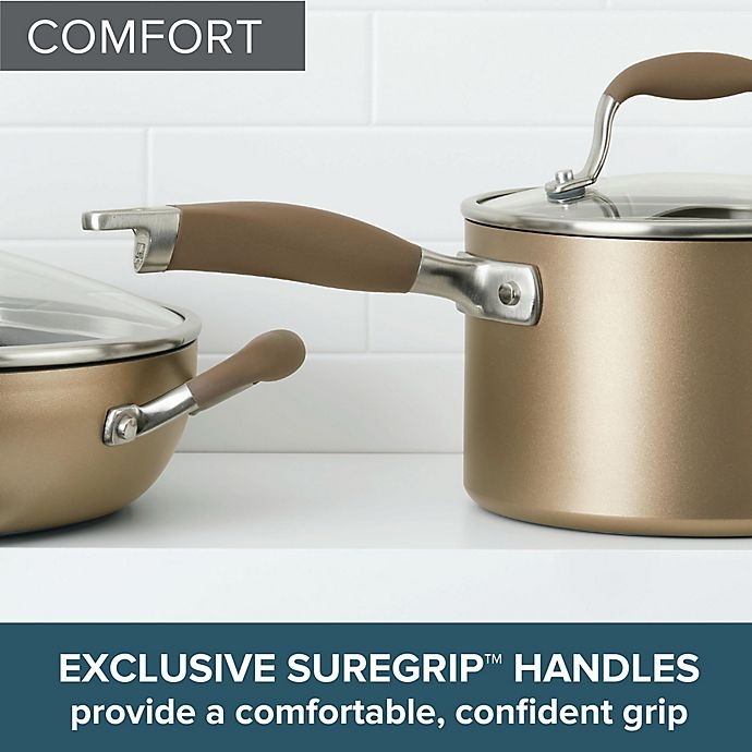 slide 3 of 6, Anolon Advanced Home Nonstick Hard-Anodized Aluminum Frying Pan Set - Bronze, 2 ct