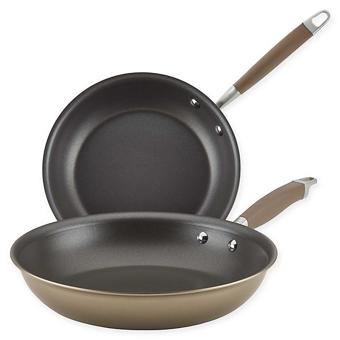 slide 1 of 6, Anolon Advanced Home Nonstick Hard-Anodized Aluminum Frying Pan Set - Bronze, 2 ct