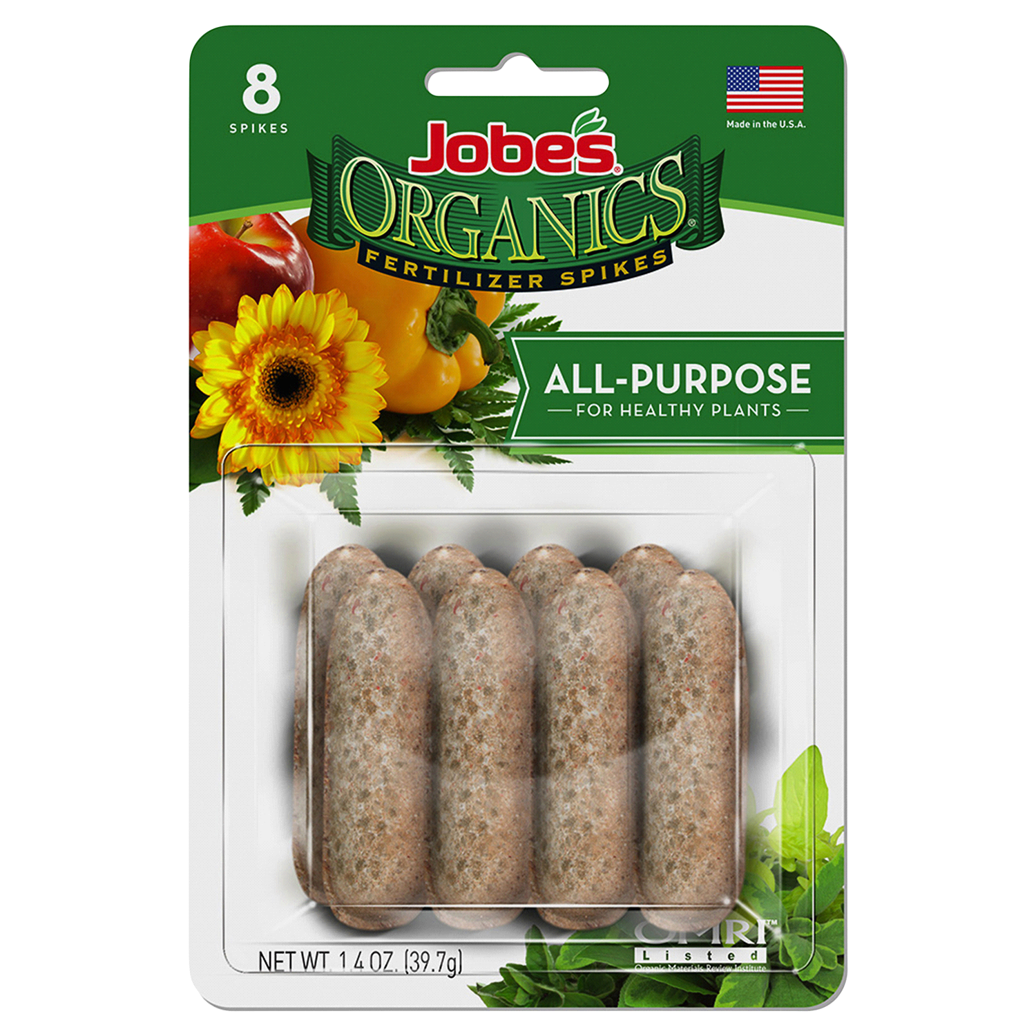 slide 1 of 1, Organic All Purpose Fertilizer Spikes - Jobes, 8 ct