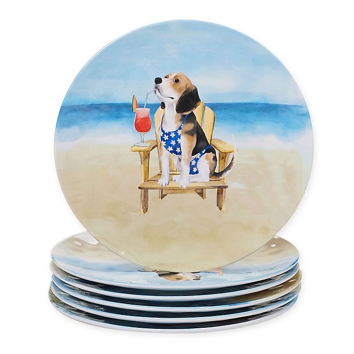 slide 1 of 1, Certified International Hot Dogs Dinner Plates, 6 ct