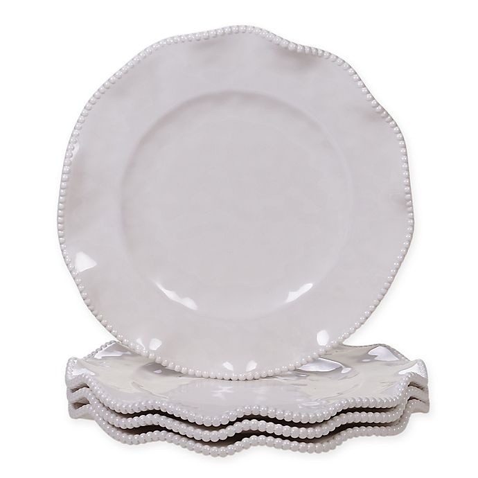 slide 1 of 1, Certified International Perlette Dinner Plates - Cream, 4 ct