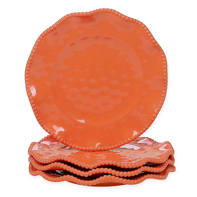 slide 1 of 1, Certified International Perlette Salad Plates - Coral, 4 ct