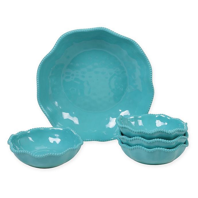 slide 1 of 1, Certified International Perlette Salad Set - Teal, 5 ct