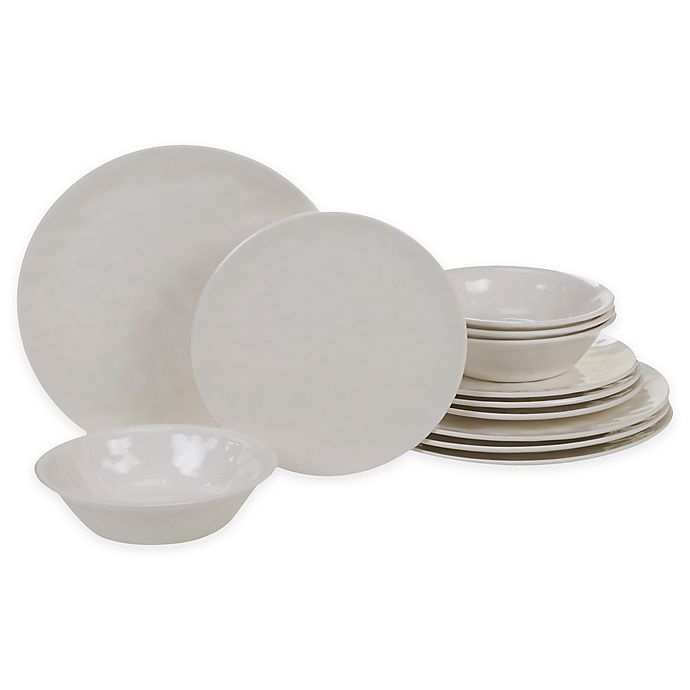 slide 1 of 1, Certified International Melamine Dinnerware Set - Cream, 12 ct