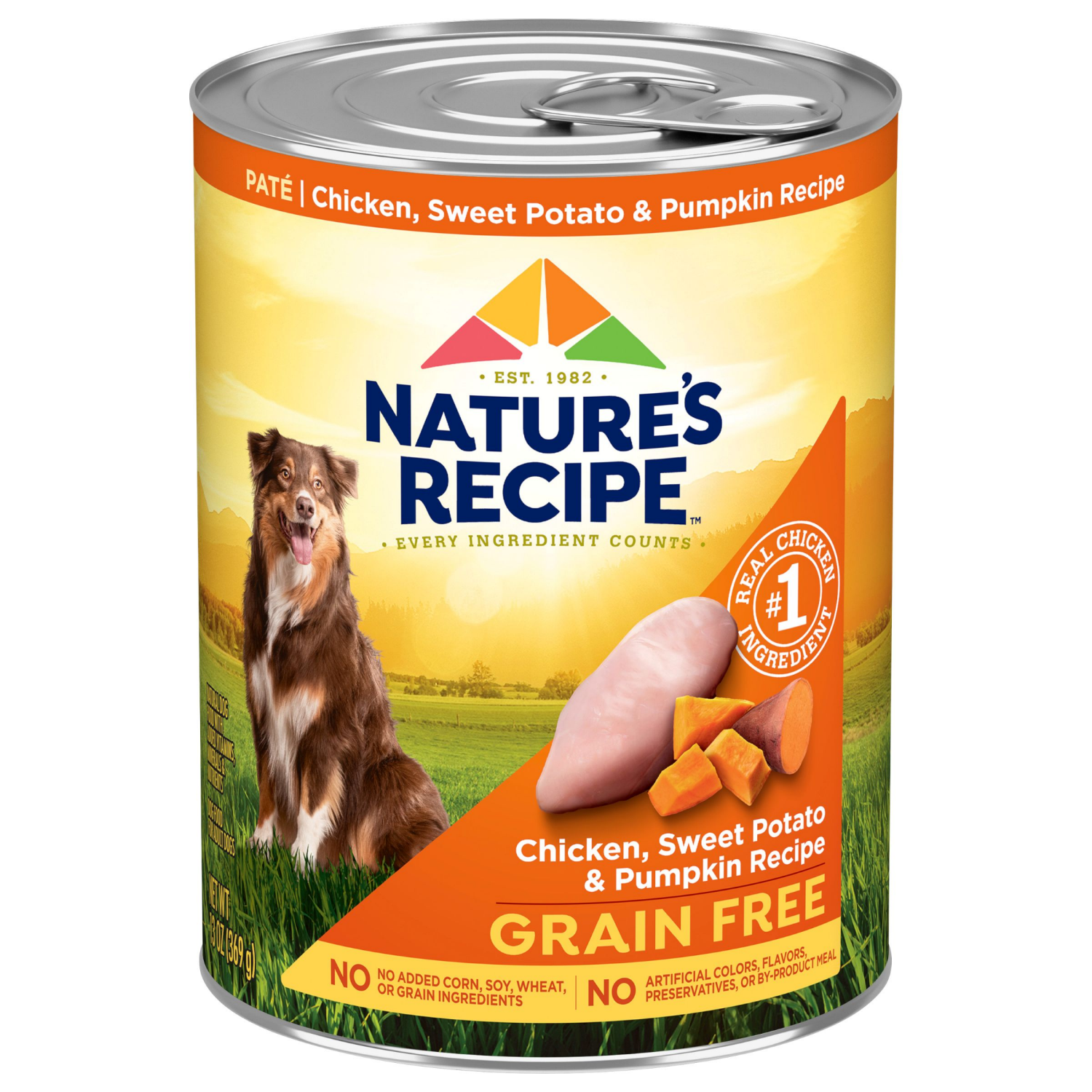 slide 1 of 6, 1/13Oz Natrecip Gf Chkn Swpt Pmpkn Wdf, 13 oz