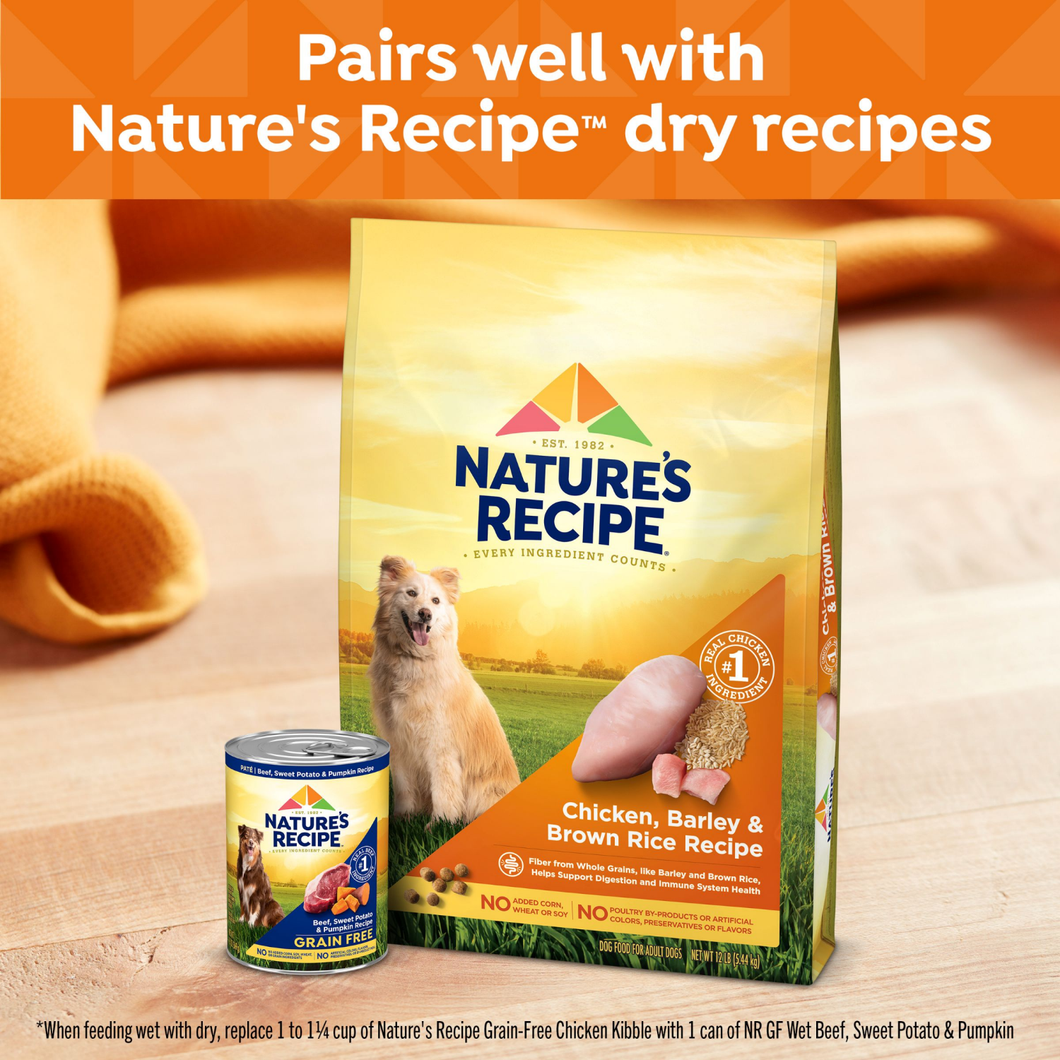 slide 3 of 6, NATURES RECIPE Nature's Recipe Grain Free Beef, Sweet Potato, & Pumpkin Recipe Wet Dog Food, 13 oz. Can, 13 oz