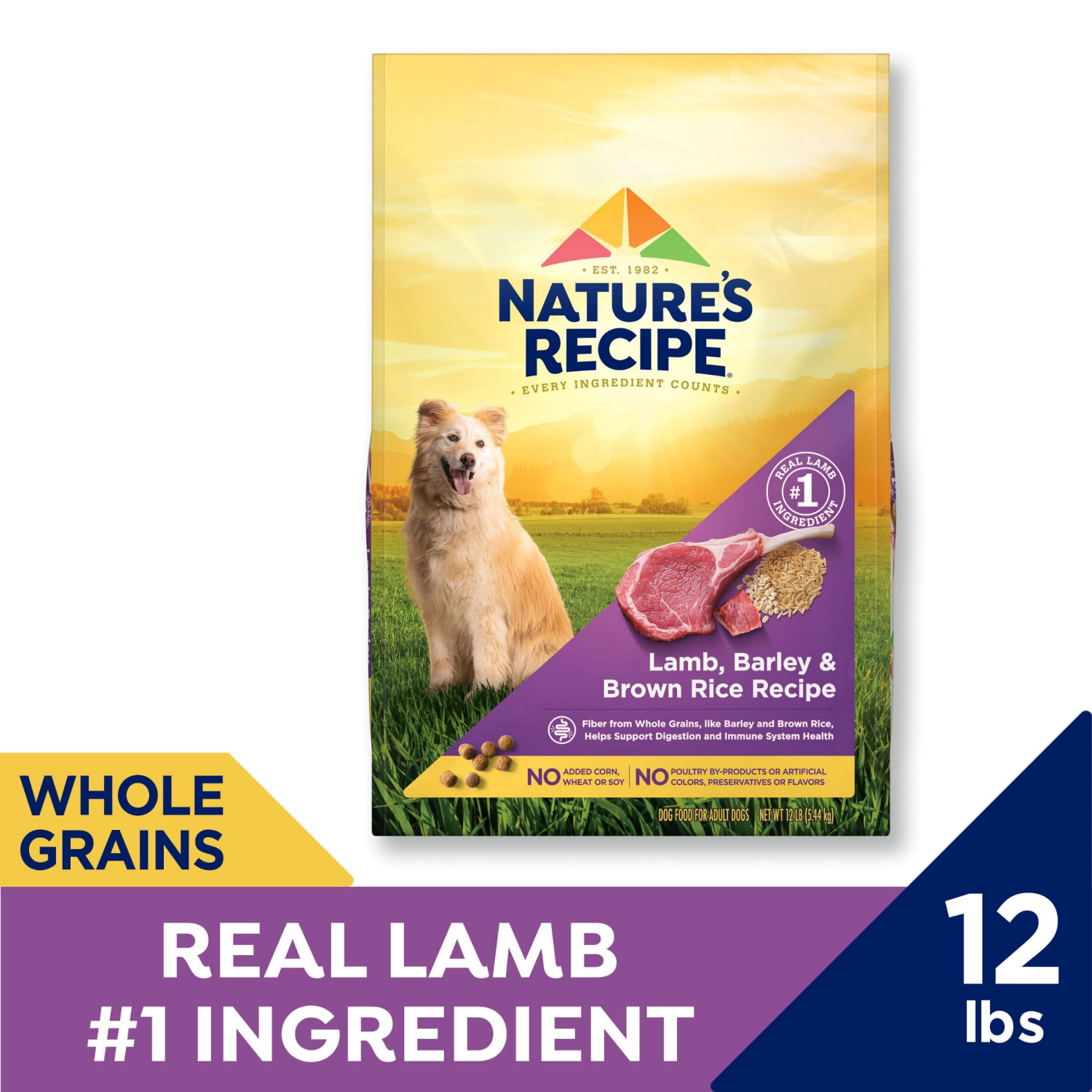slide 1 of 5, 1/12Lb Natrecip Lamb, Barley & Brn Rice Rcp Ddf, 12 lb
