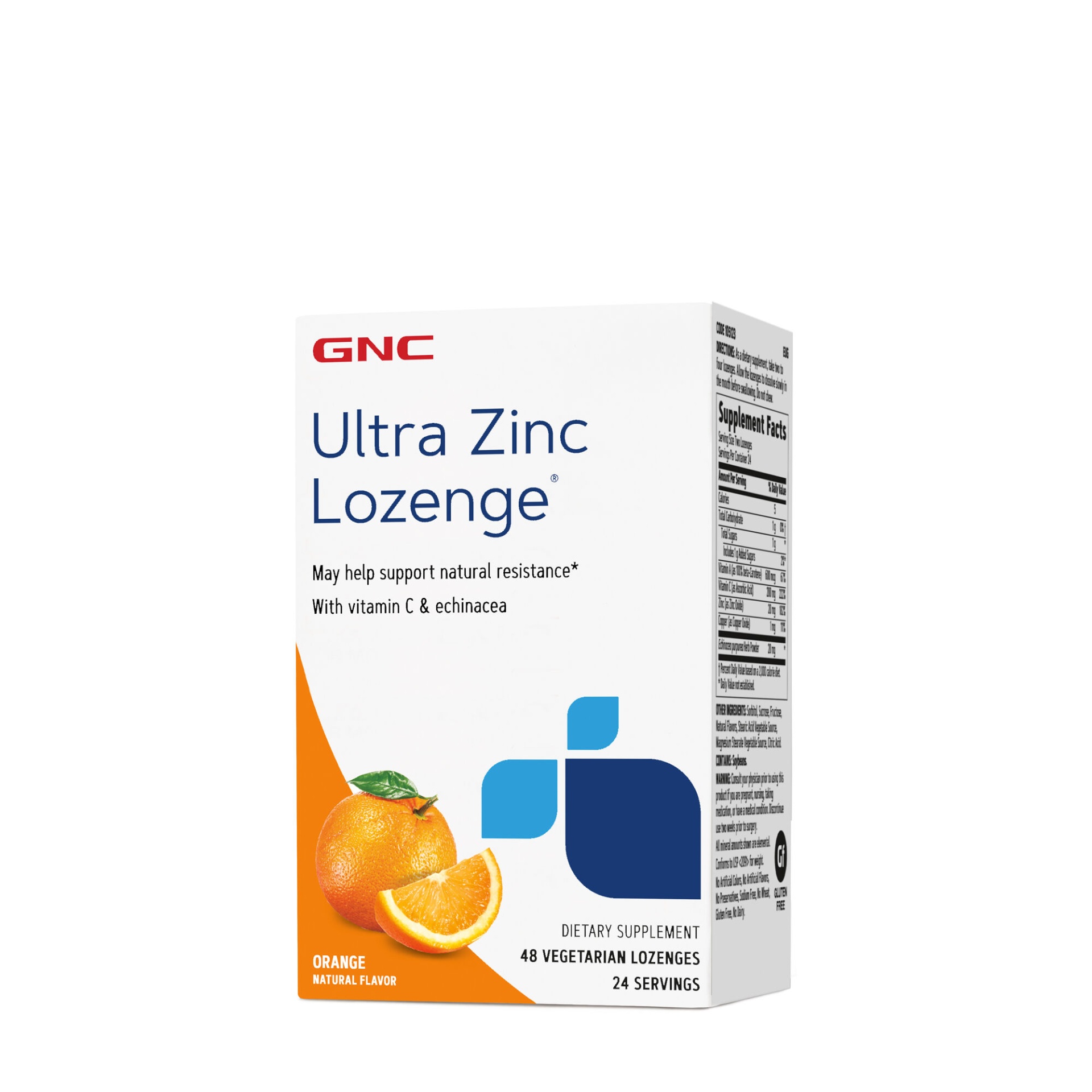 slide 1 of 1, GNC Ultra Zinc Lozenge - Orange, 48 ct