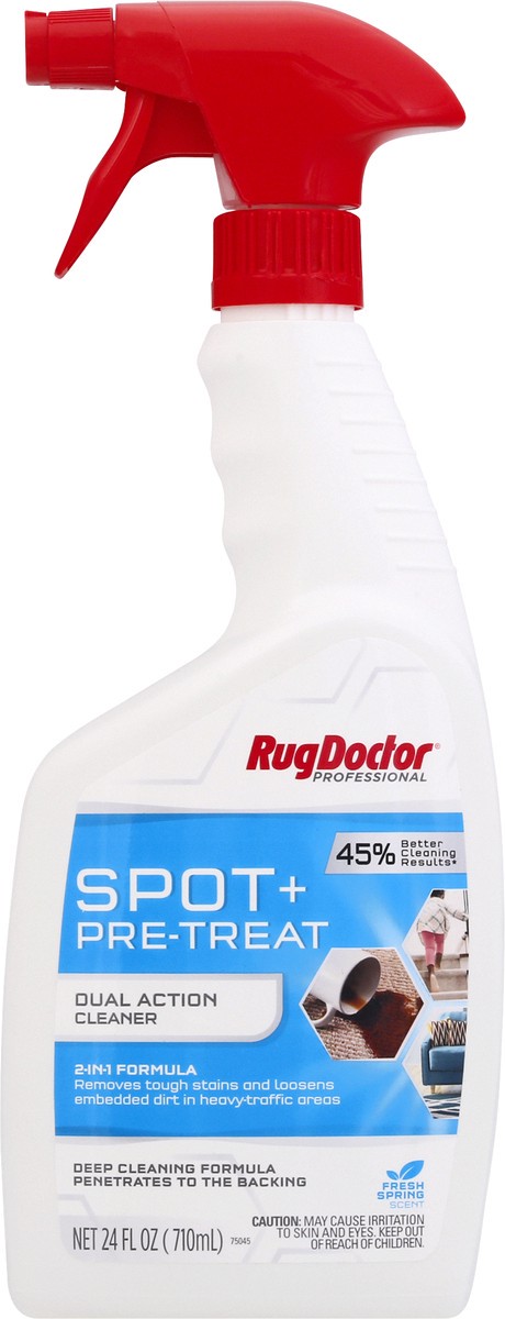 slide 6 of 9, Rug Doctor Professional Spot + Pre-Treat 2-in-1 Formula Dual Action Fresh Spring Cleaner 24 oz, 24 fl oz