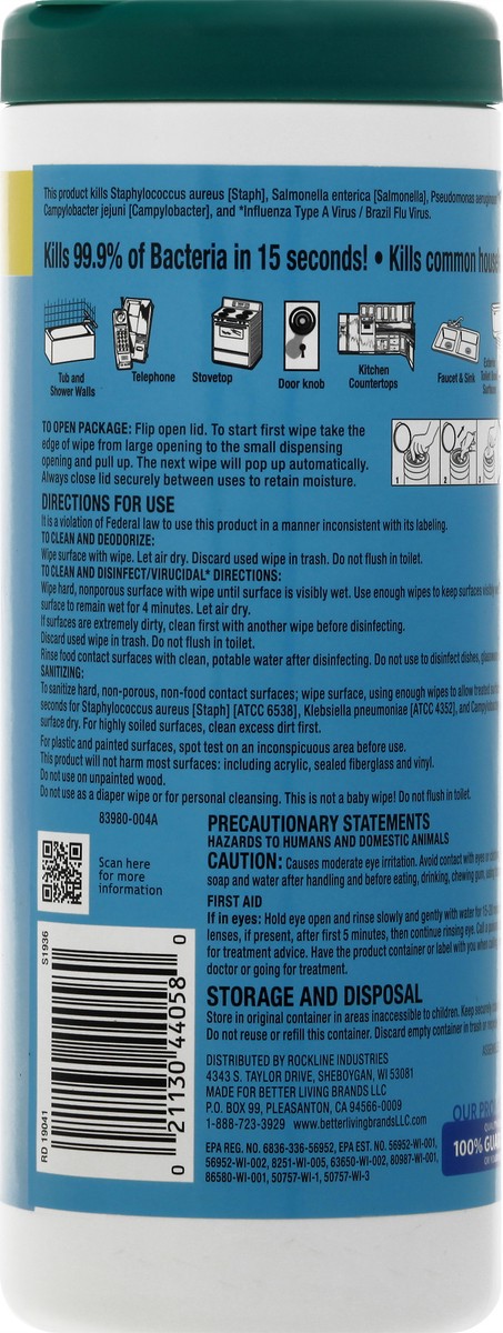 slide 4 of 9, Signature Home Disinfecting Wipes French Scent, 35 ct