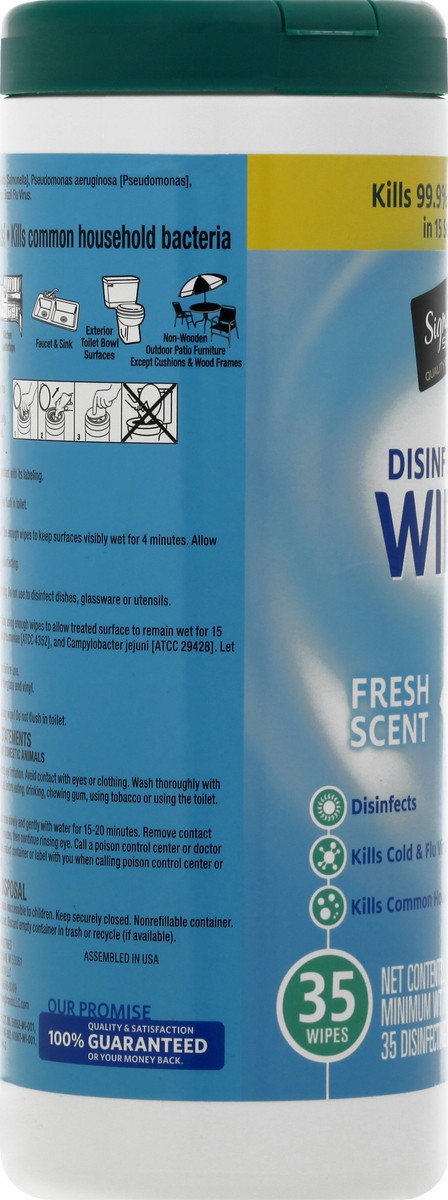 slide 7 of 9, Signature Home Disinfecting Wipes French Scent, 35 ct