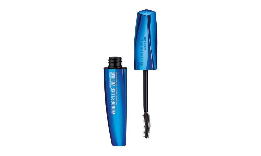 slide 3 of 3, COTY RIMMEL LONDON Rimmel Wonder'Luxe Volume Mascara, Long-Wearing, Volumizing, Smudge-Proof, 002, Waterproof Black, 0.08oz, 1 ct