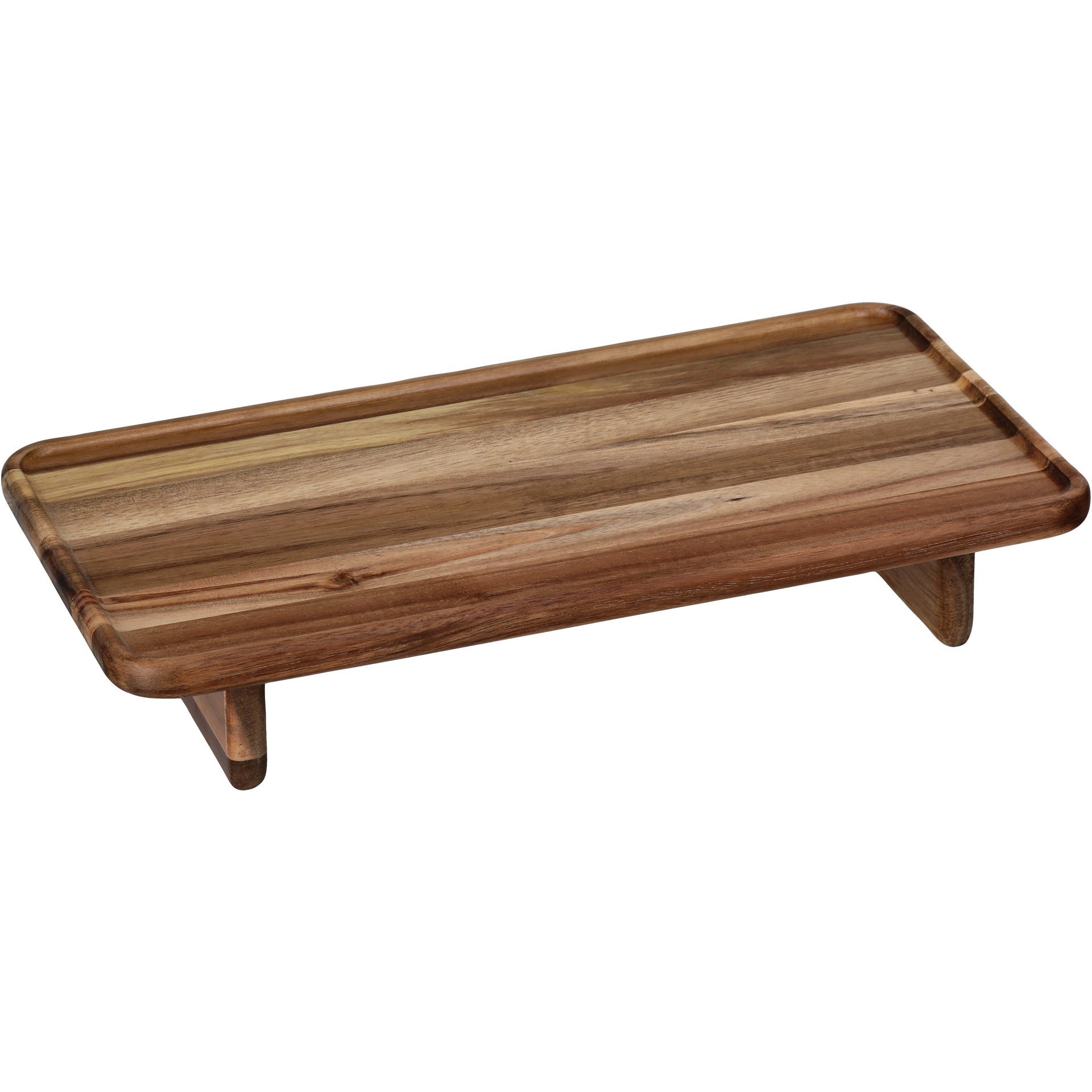 slide 1 of 1, our goods Elevated Wood Serving Tray, 1 ct