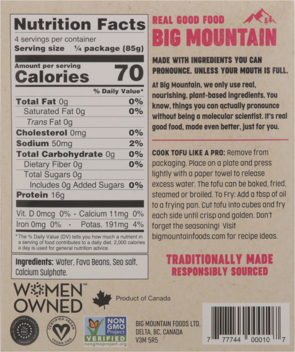 slide 8 of 13, Big Mountain Soy-Free Medium Firm Tofu 12 oz, 12 oz