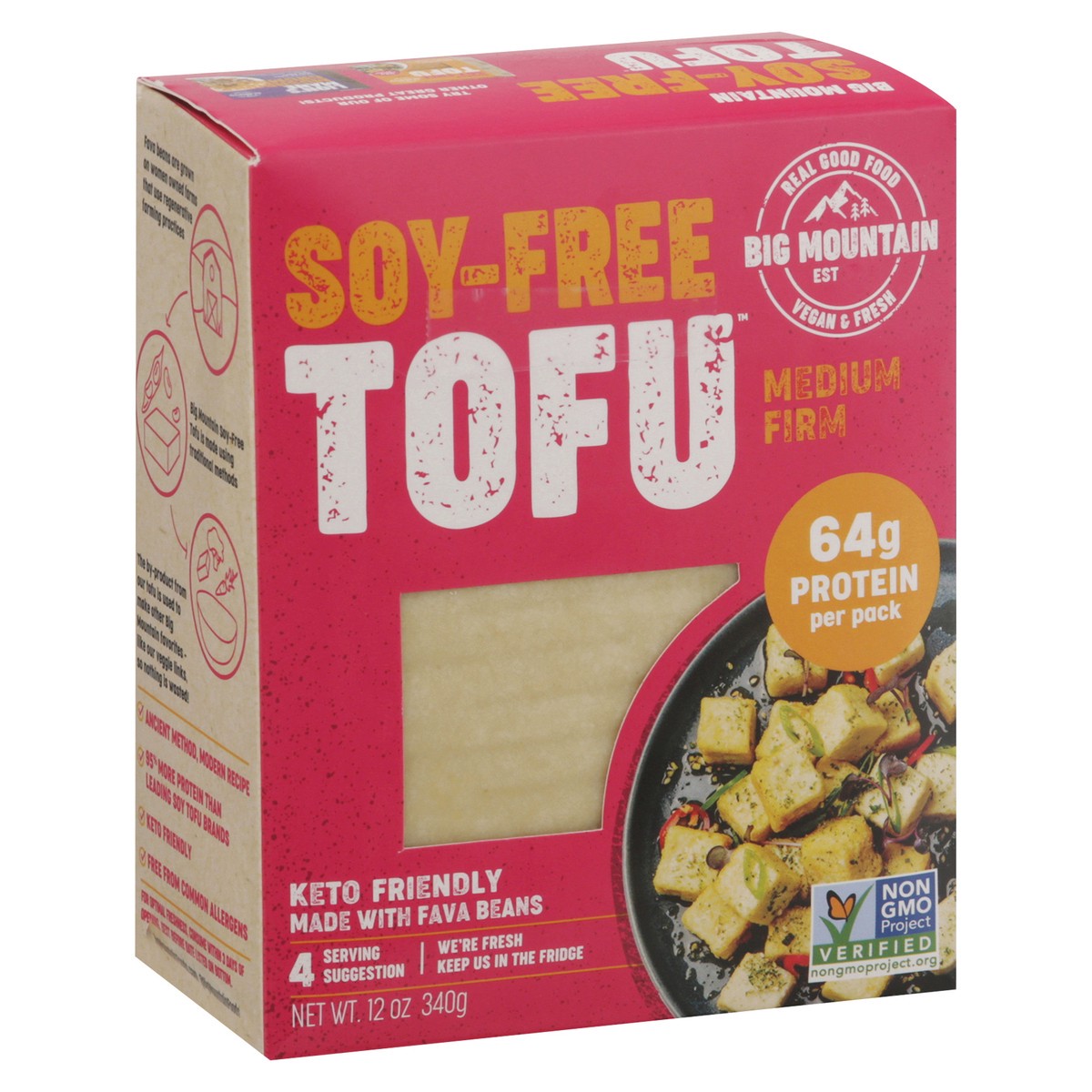 slide 12 of 13, Big Mountain Soy-Free Medium Firm Tofu 12 oz, 12 oz