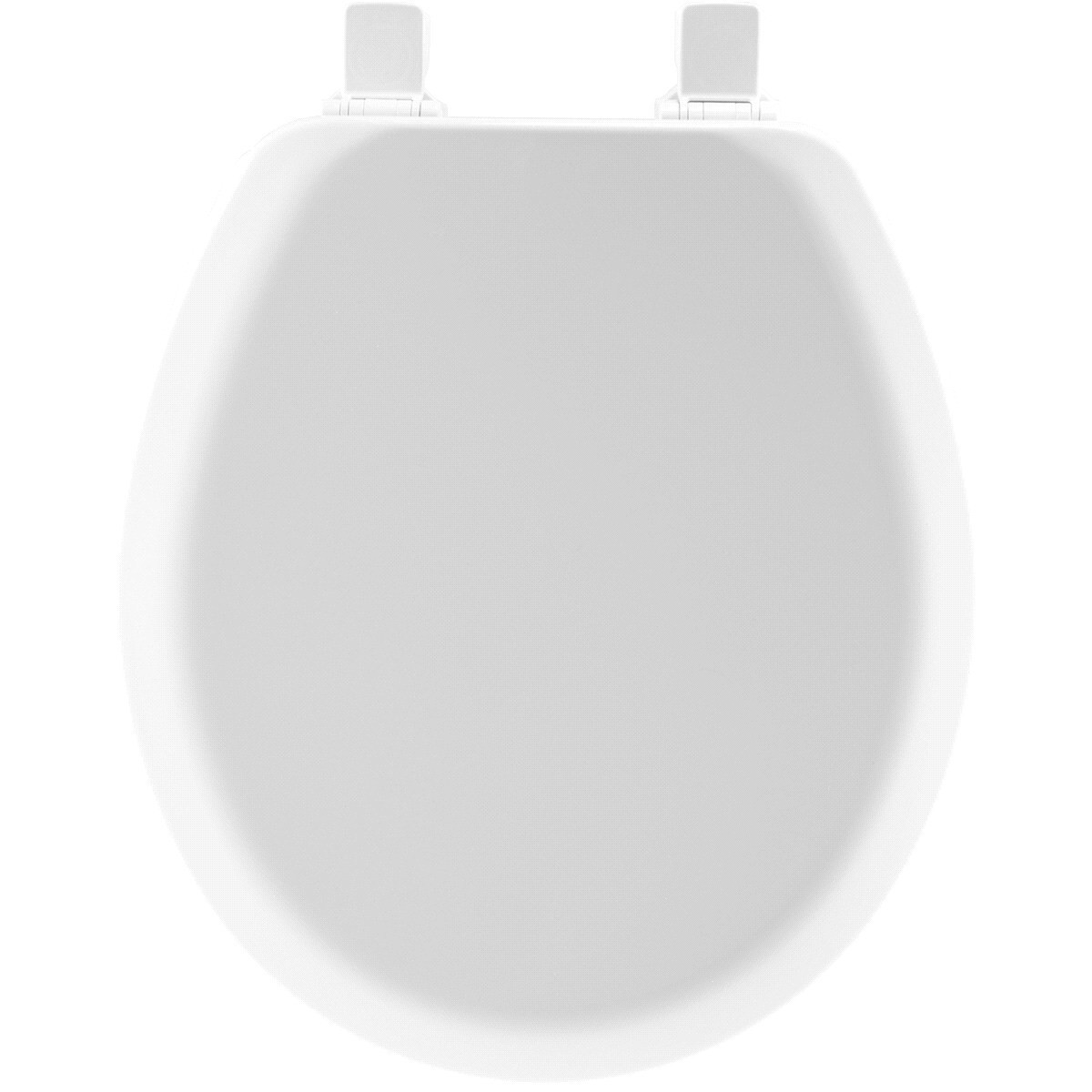 slide 2 of 2, Mayfair Round Molded Wood Toilet Seat with Easy Clean & Change Hinge and STA-TITE Seat Fastening System, White, 1 ct