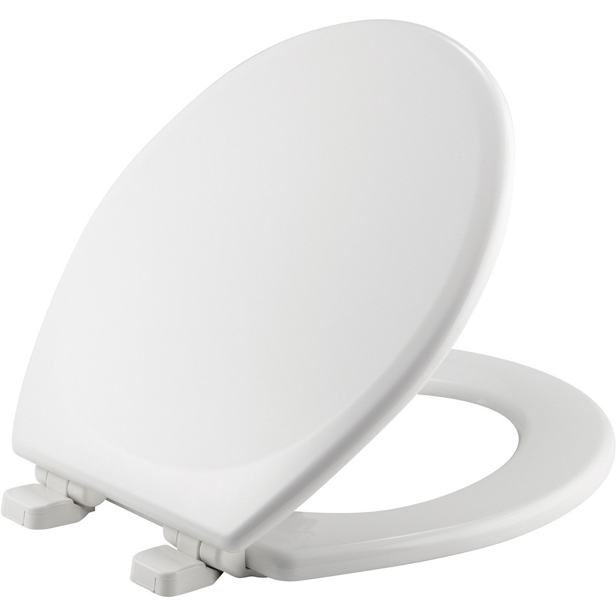 slide 2 of 2, Mayfair Whisper Sta-Tite Round Toilet Seat, White, 1 ct