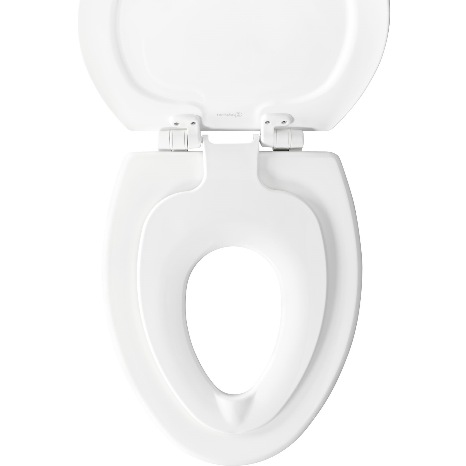 slide 2 of 3, Mayfair Elongated White NextStep Child/Adult Toilet Seat with Magnet and Whisper Close, 1 ct