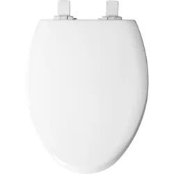 Mayfair Elongated White NextStep Child/Adult Toilet Seat with Magnet and Whisper Close